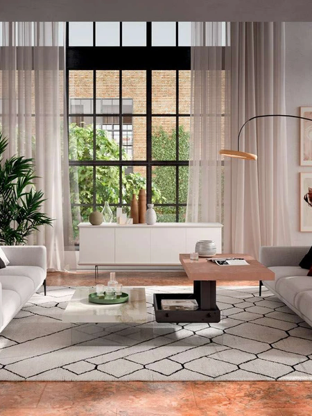Tavolino multifunzione Bellagio in marble glass o cemento di Ozzio