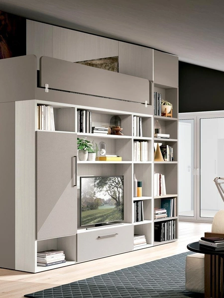 Cabina Armadio con soppalco Concept per Loft 18 di Ferrimobili