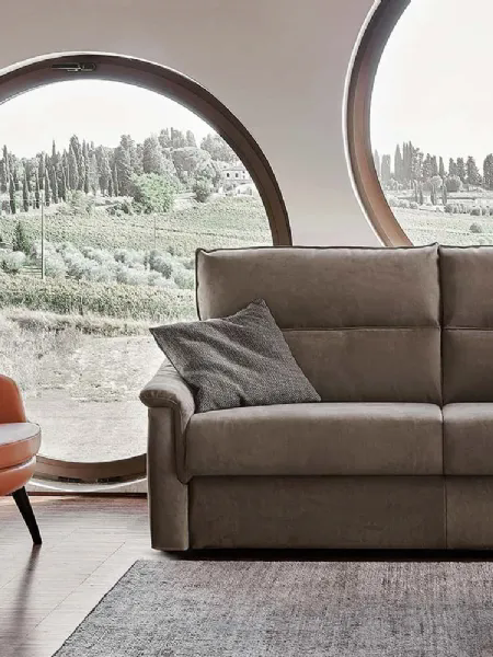 Divano letto in tessuto Bormio Comfort di Rosini Divani