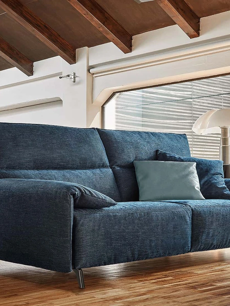 Divano Letto in tessuto Stelvio Comfort di Rosini Divani