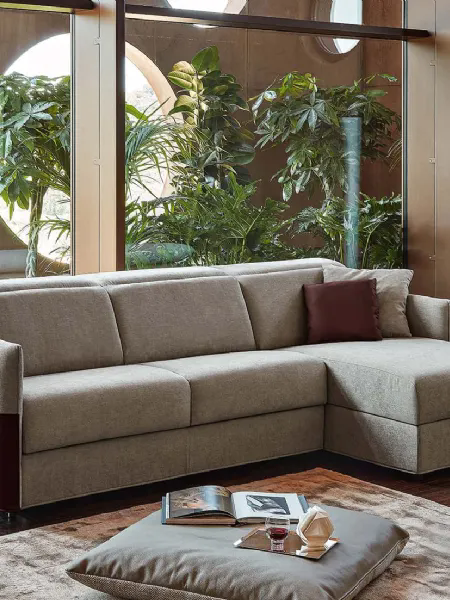 Divano Letto con penisola Verona Up di Rosini Divani