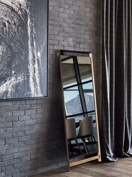 Specchio King con cornice in acciaio laccato di Bontempi