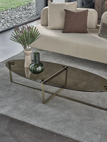 Tavolino ovale Cross di Bontempi