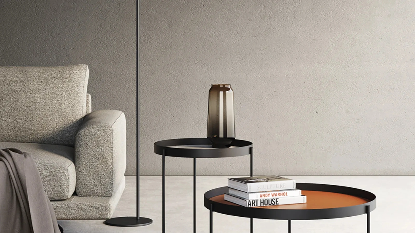 Tavolino Floyd in MDF laccato di Doimo Salotti