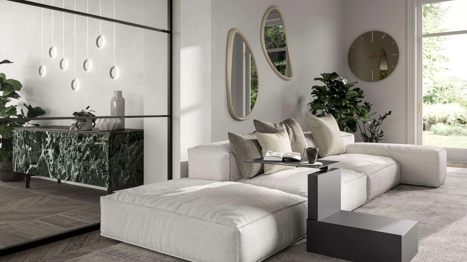 Tavolino in metallo Malibù di Ozzio