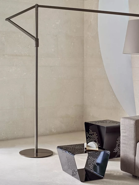 Tavolino Pattern in acciaio lavorato di Bontempi