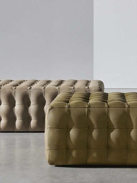 Pouf Chocolat imbottito e trapuntato di Twils