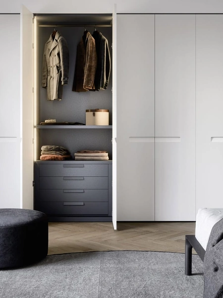 Pouf tondo in tessuto Log di Novamobili