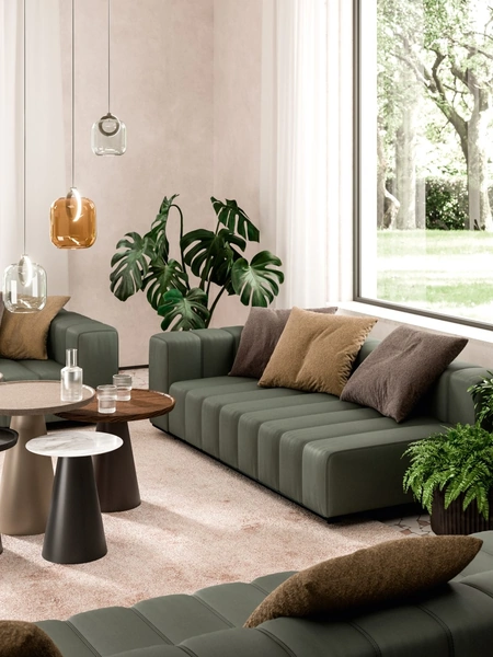 Specchio Kelly con cornice in vetro di Ozzio