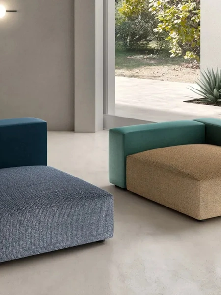 Pouf Tetris modulari e componibili di Doimo Salotti