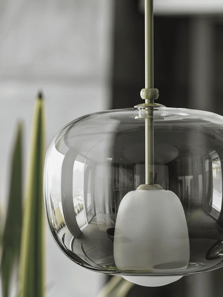 Lampada a sospensione in vetro Blow di Bontempi