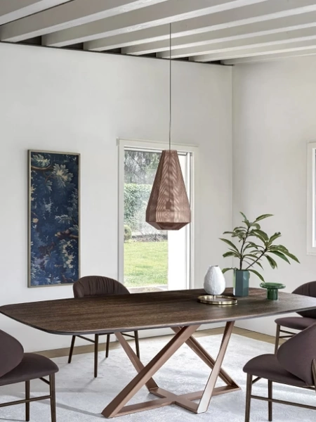 Lampada a sospensione Pandora in metallo laccato di Bontempi