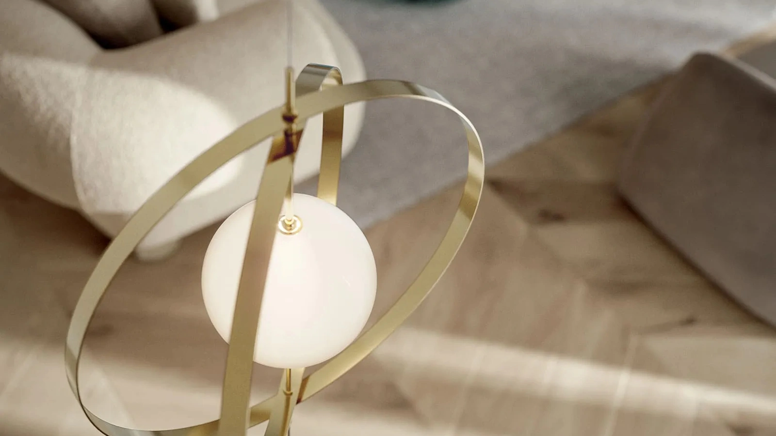 Lampada da terra Papillon Cielo-Terra in acciaio e vetro di Bontempi