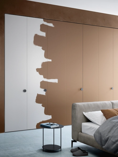 Armadio con ante battenti tinteggiabile a piacere Alfa Intono di Novamobili