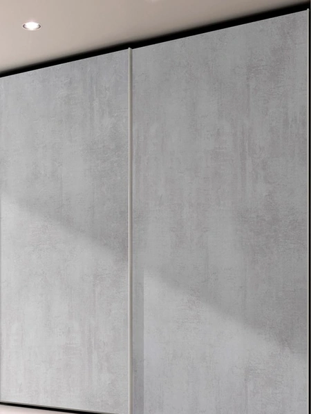 Armadio Anta Scorrevole in materico effetto cemento 21D di Ferrimobili