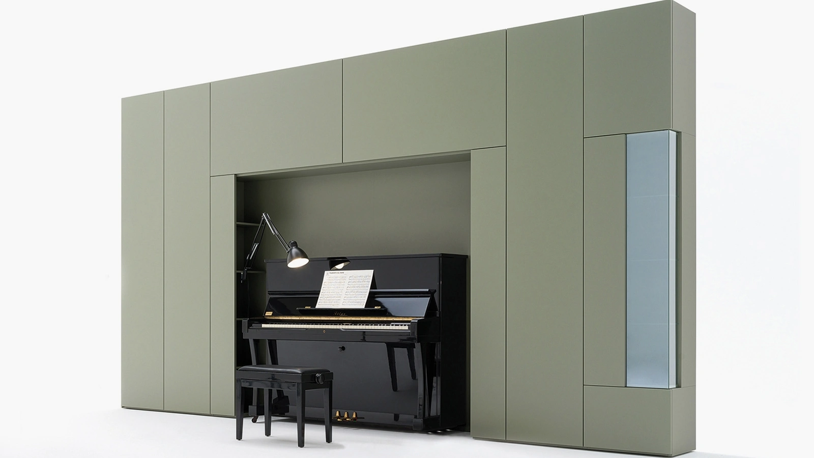 Armadio Freedhome a ponte in laccato opaco con ante battenti di Caccaro