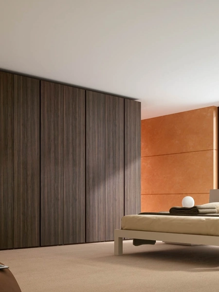 Armadio Anta Battente in melaminico Olmo arso16D di Ferrimobili