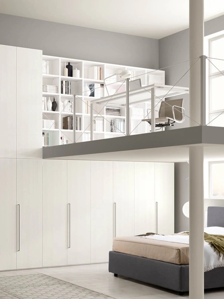 Armadio Anta Battente in melaminico Rovere artico 01D di Ferrimobili