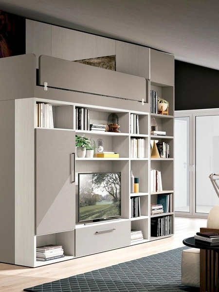 Cabina Armadio con soppalco Concept per Loft 18 di Ferrimobili