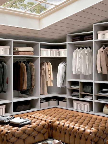 Cabina Armadio mansardata ad angolo Look 14 di Ferrimobili