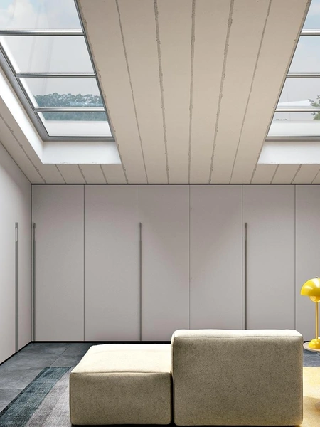 Armadio mansardato angolare su tre lati Composizione 04 di Ferrimobili