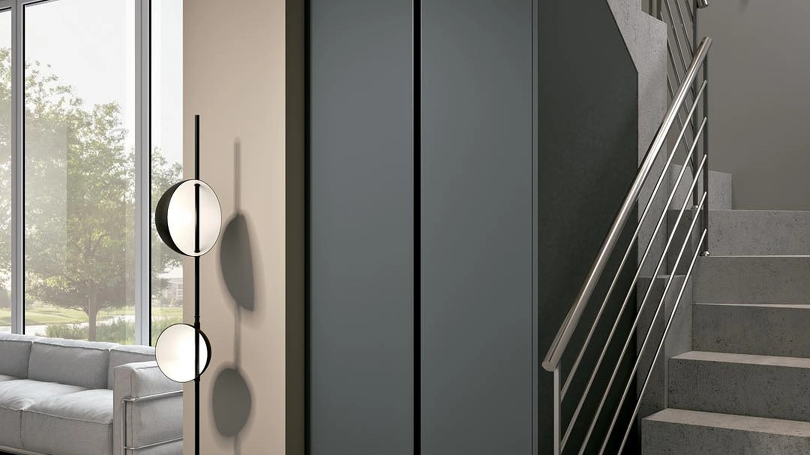 Armadio scalare sottoscala Composizione 38 di Ferrimobili