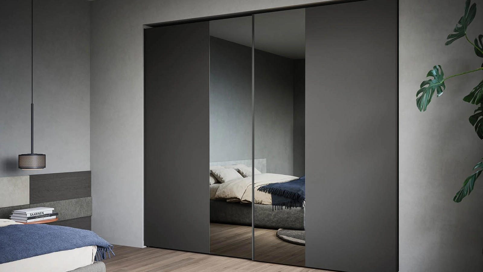 Armadio Offset con anta scorrevole di Novamobili