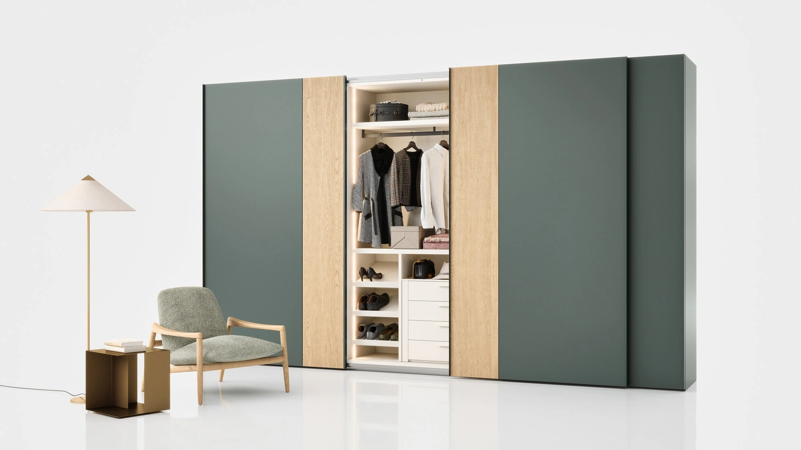 Armadio Offset con anta scorrevole di Novamobili
