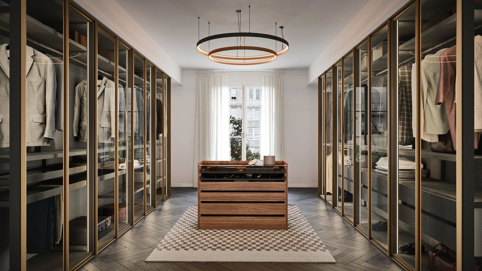 Armadio Perry con anta in vetro di Novamobili