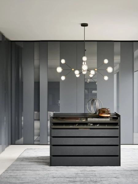 Armadio Plissé angolare con anta scorrevole di Novamobili