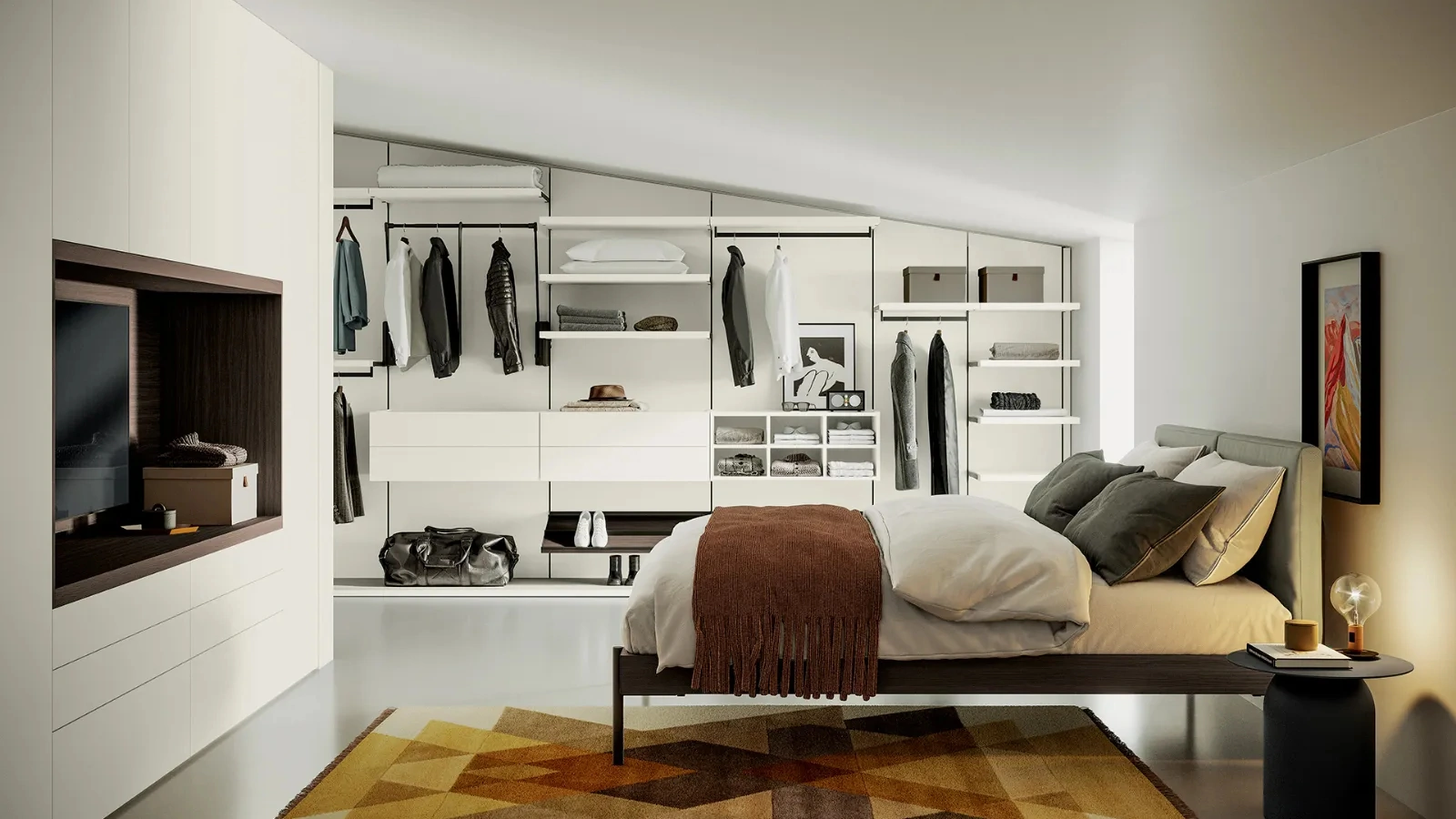 Cabina Armadio laccata Rack System di Dielle Modus