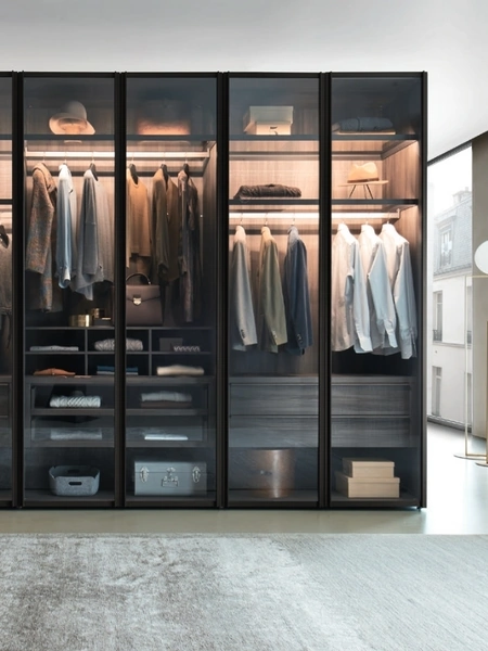 Armadio con ante battenti in vetro Scrigno di Sangiacomo