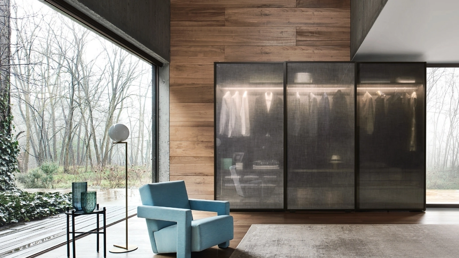 Armadio con ante scorrevoli in vetro Scrigno di Sangiacomo