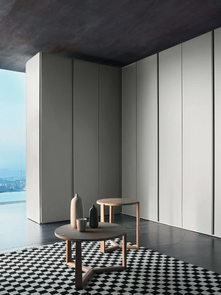 Armadio angolare Sinua Laccato Opaco Bifacciale di Sangiacomo