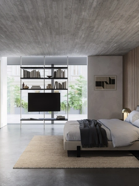 Armadio Trail con anta cannettata di Sangiacomo