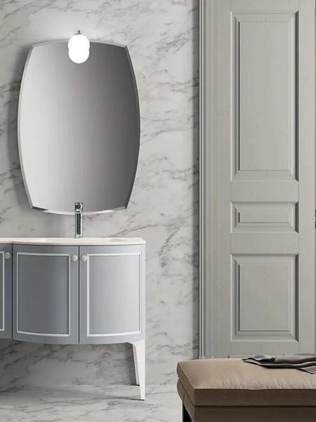 Mobile da Bagno a terra laccato opaco Seta 11 di Archeda