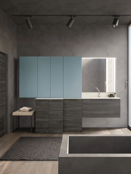 Mobile da Bagno in melaminico e laccato Laundry 01 di Archeda