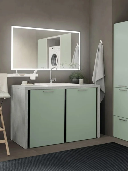 Mobile da Bagno laccato opaco Laundry 08 di Archeda