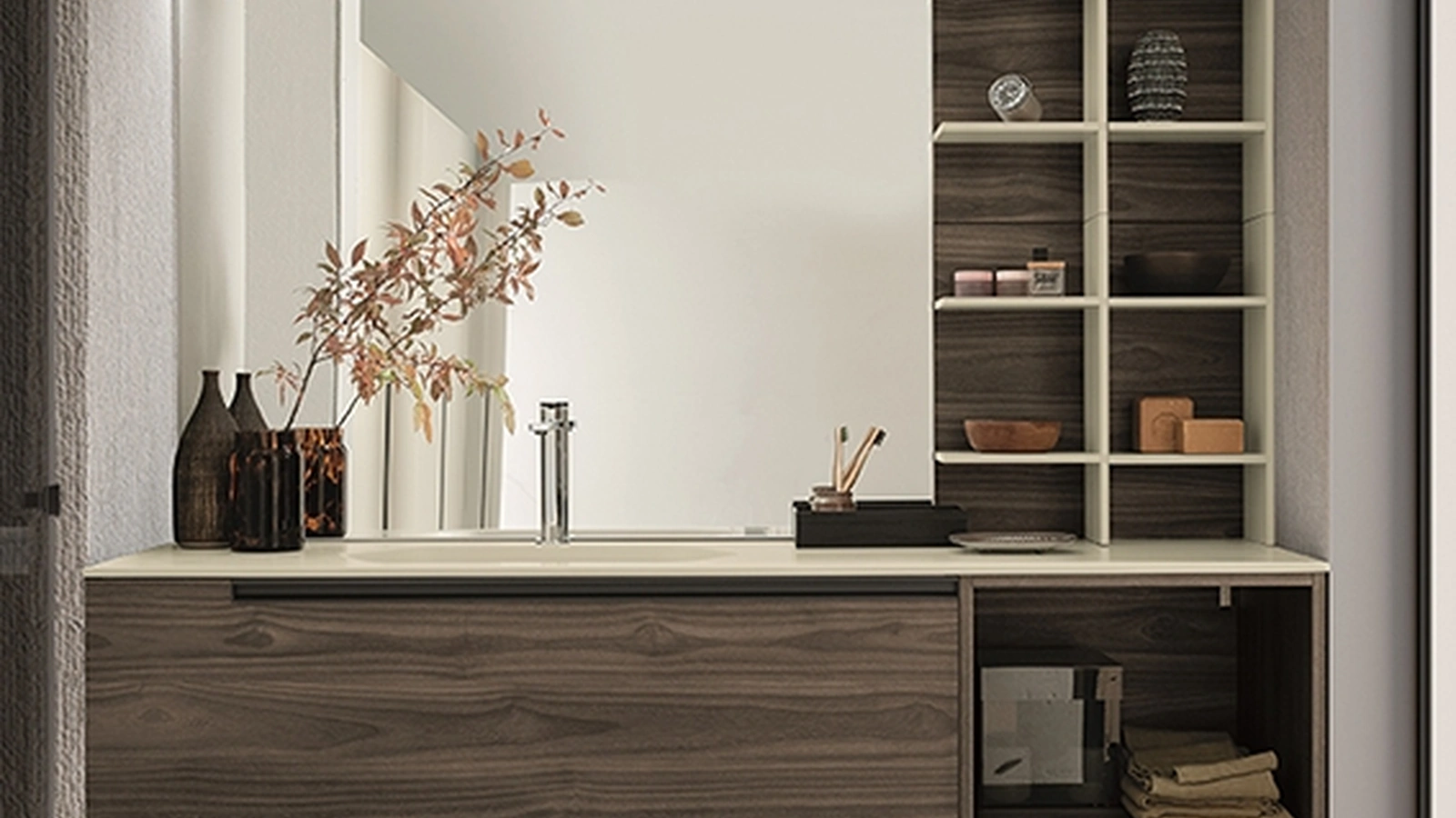 Mobile da Bagno in melaminico e laccato Laundry 09 di Archeda