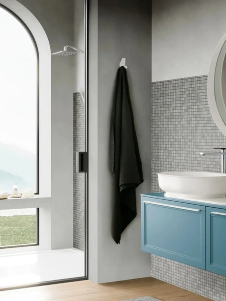 Mobile da Bagno sospeso laccato opaco Seta 02 di Archeda