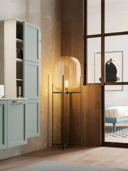 Mobile da Bagno sospeso laccato Giada Seta 06 di Archeda