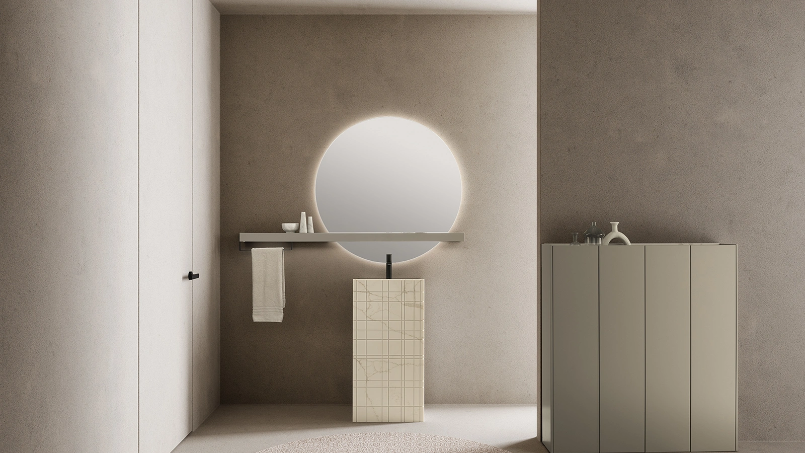 Mobile da Bagno a terra in Okite Tulle 08 di Archeda