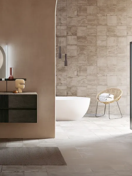 Mobile da Bagno sospeso in Rovere Tulle Cannettato 02 di Archeda
