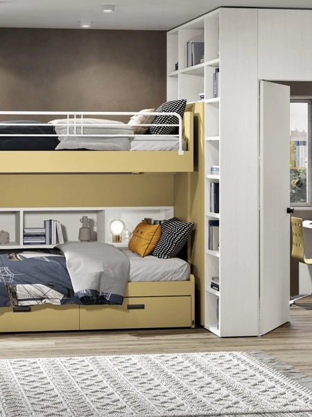 Cameretta 105 con doppio letto scorrevole di Ferrimobili