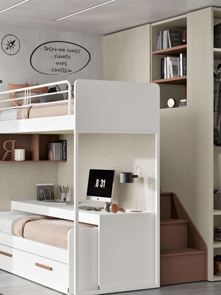 Cameretta 106 a soppalco con letto scorrevole di Ferrimobili