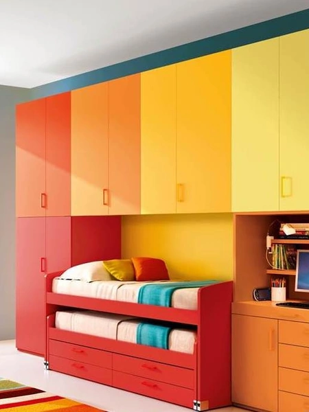 Cameretta 624 a ponte con secondo letto estraibile di Ferrimobili