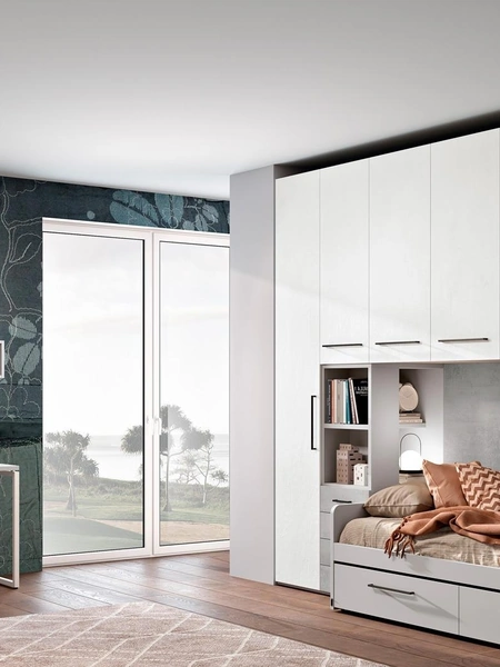 Cameretta 135 a ponte con scrivania di Ferrimobili