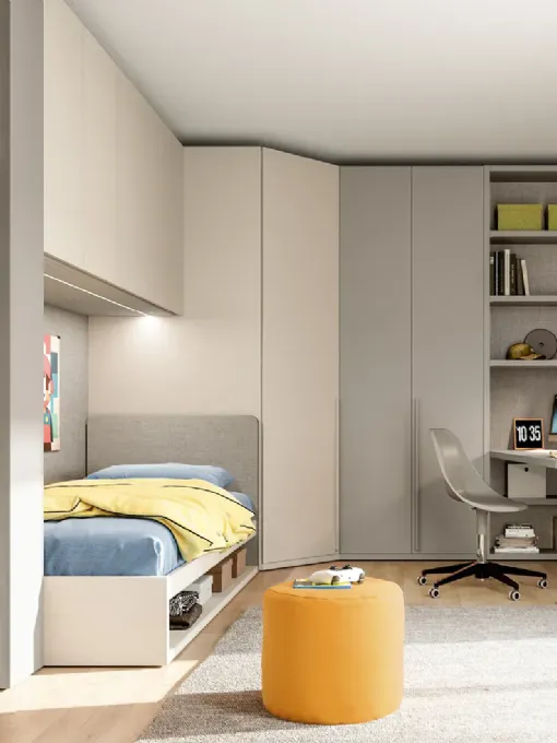  Cameretta compatta a ponte con cabina armadio integrata Layout 02B