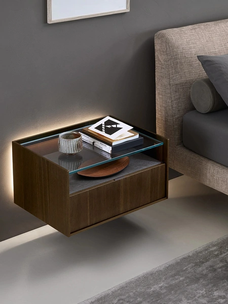 Comodino Cabaret Glass di Sangiacomo