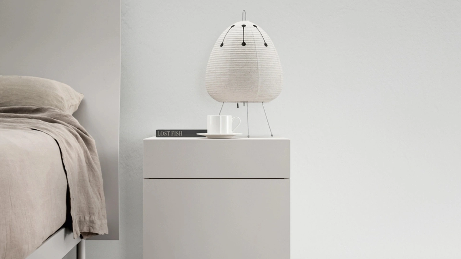 Comodino Filnox in laccato opaco di Caccaro